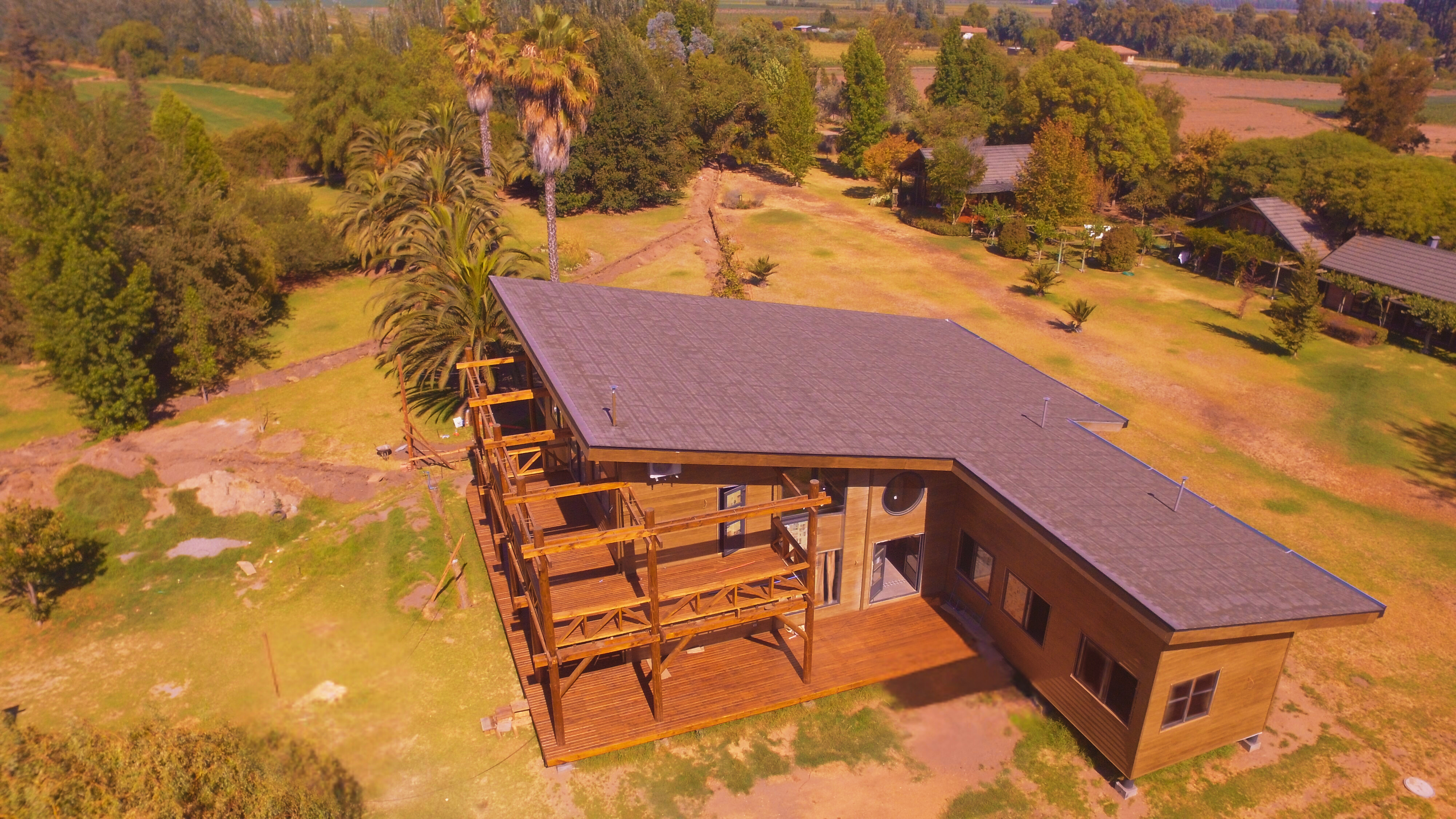 Interior de casa de madera